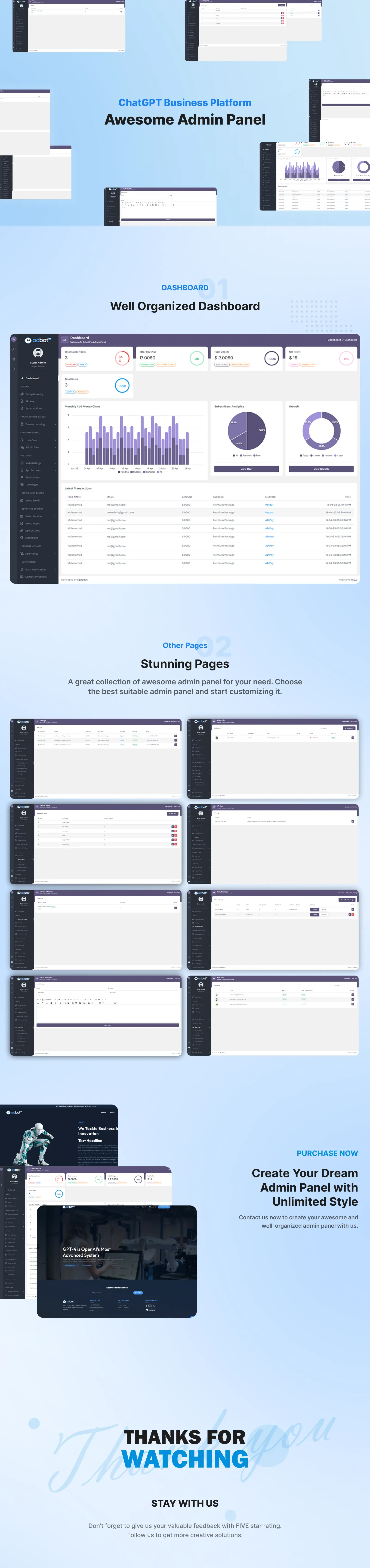 AdBot Pro – AI Chatbot SaaS Platform with OpenAI Full Solution