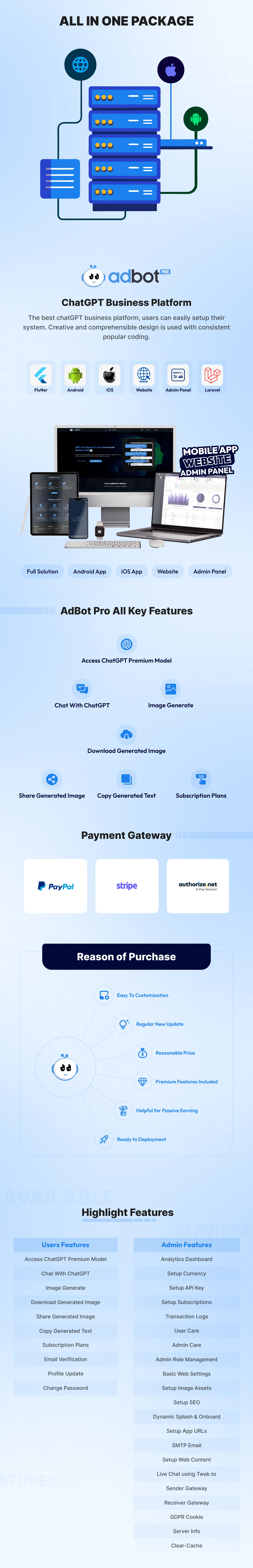 AdBot Pro – AI Chatbot SaaS Platform with OpenAI Full Solution