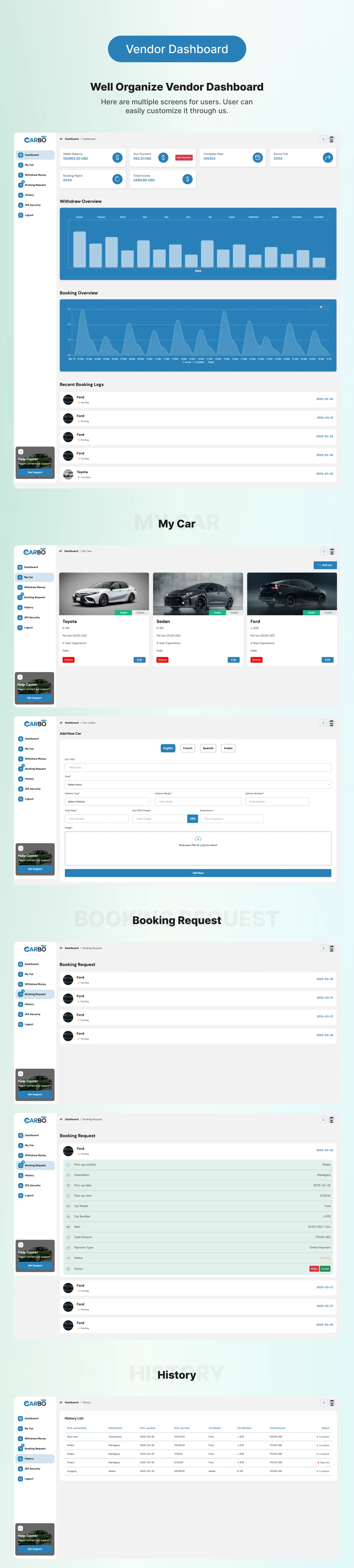 CarBo - Car Rental & Booking Management Full Solution