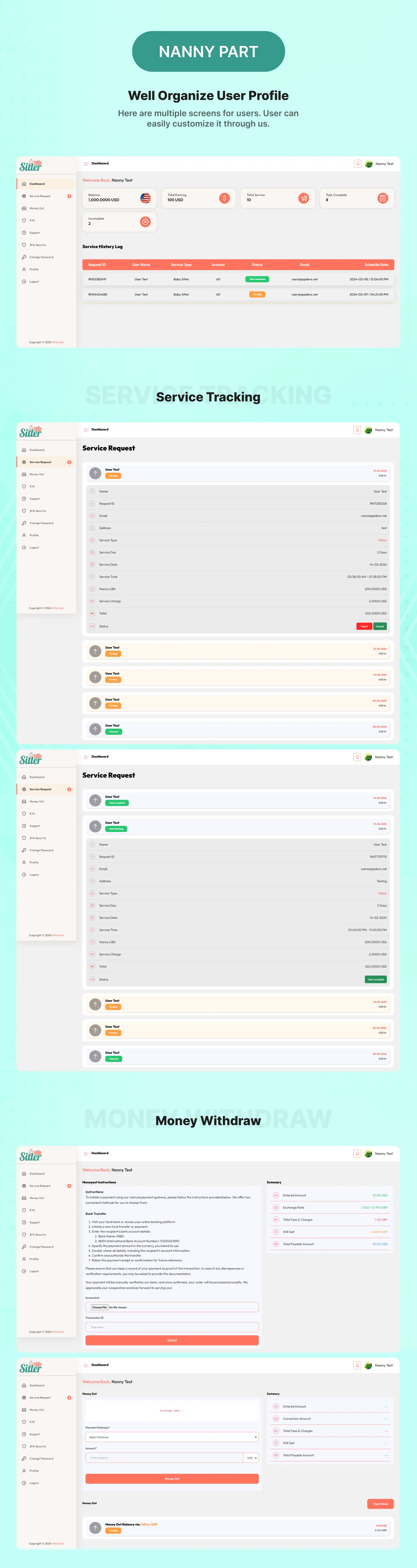 SitterHub - Baby and Pet Sitting Services Platform Full Solution